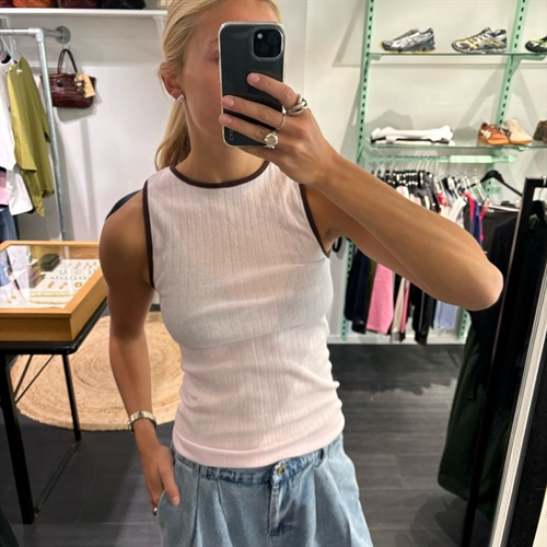 NØRGAARD PAA STRØGET NPS TANK TOP KONTRAST ROSE/BROWN
